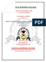 National Business College: A Study Material For C' Programming According To Syllabus