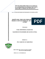 Instituto Politécnico Nacional: Diseño Del Tren de Formado para La Producción de Perfiles de Lámina de Acero