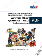 Activity Sheet: Quarter 2 - MELC 1