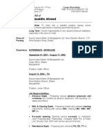 Mohammad Ziauddin Ahmed: Curriculum Vitae of