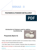 Module - 3: Polymers & Powder Metallurgy