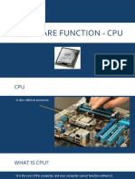 Hardware Function - Cpu