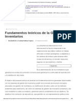 Fundamentos Teóricos de La Gestión de Inventarios