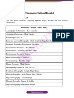 UPSC Geography Optional Booklist: Geography Books For IAS