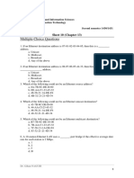 Multiple-Choice Questions: Sheet 10 (Chapter 13)