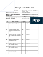 Permit To Work Audit Checklist October