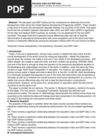 The Relationship Between Education Index and GDP Index