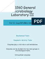 BIO 260 Week 6 Biochemical Tests-5 Enzymatic Activity Tests