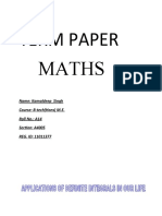 Term Paper Maths: Name: Kamaldeep Singh Course: B-Tech (Hons) M.E. Roll No.: A14 Section: A4005 REG. ID: 11011377