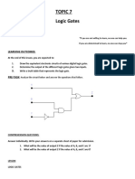 Topic 7 Logic Gates: Learning Outcomes