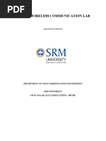 Te0421 - Wireless Communication Lab: Laboratory Manual