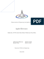 Applied Electronics: Sallen Key (VCVS) 4rth Order Butter Worth Low Pass Filter