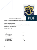 Assignment of Financial Accounting