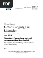 Urban Language & Literacies: Working Papers in