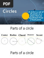 Circles: Acircleisasetof All Points On A Plane That Are Equidistant From A Fixed Point