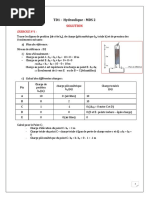 TD 1 - Hydraulique Solution