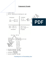 Unacademy Plus Trigonometry Formula