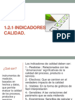 1.2.1 Indicadores de Calidad