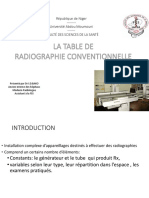 5 - La Table de Radiographie Conventionnelle - TSR 1