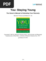 You: Staying Young: The Owner's Manual To Extending Your Warranty