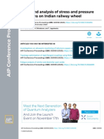 Study and Analysis of Stress and Pressure Variations On Indian Railway Wheel