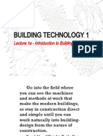 Lecture 1a - BUILDING TECHNOLOGY 1 - Introduction To The Course