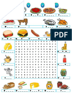 Food and Drink Task-Wordsearch-4th Grade