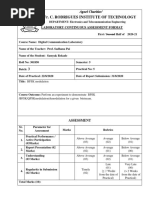 Fr. C. Rodrigues Institute of Technology: Laboratory Continuous Assessment Format