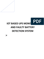 Iot Based Ups Monitoring and Faulty Battery Detection System