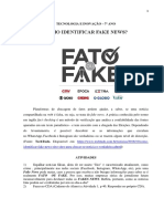 Tecnologia e Inovação - 7º Ano - Fato Ou Fake