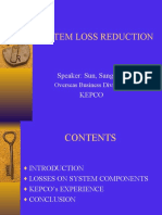 System Loss Reduction: Speaker: Sun, Sang Jin Kepco