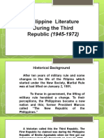 Philippine Literature During The Third Republic