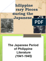 Philippine Literary Pieces During The Japanese Period