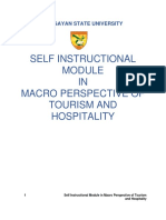 Self Instructional IN Macro Perspective of Tourism and Hospitality