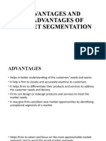 Advantages and Disadvantages of Market Segmentation