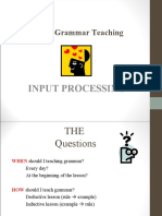 Rethinking Grammar Teaching: Input Processing