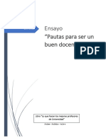 Ensayo - Pautas para Ser Un Buen Docente