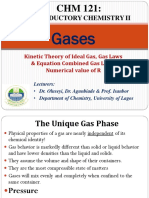 CHM 121 - Lecture Note 7 - Kinetic Theory of Gases, Gas Laws, Equations