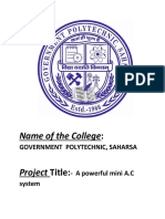 Name of The College:: Government Polytechnic, Saharsa