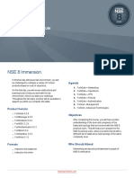 NSE 8 Immersion: Course Description