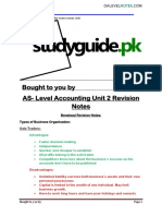 Accounting 9706 Notes Unit 2 Revision