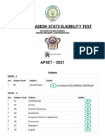 Andhra Pradesh State Eligibility Test: (On Behalf of Andhra Pradesh) Andhra University, Visakhapatnam