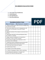 Training Session Evaluation Form Rating Scales:: Name of Trainer: Nitz Vanessa A. Quimbo