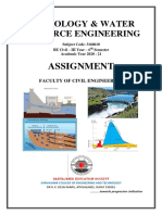 Assignment: Hydrology & Water Resource Engineering