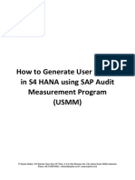 EQG-How To Generate User License in S4 HANA Using SAP Audit Measurement Program (USMM) v2.00