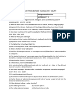 Delhi Public School - Bangalore - South Topic Assignment Number Federalism Worksheet 2