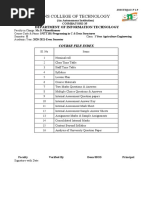 Course File Index (T)