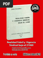 Biblioteca Laboral Nº23 Realidad Fabril y Vigencia Sindical Bajo El 21060