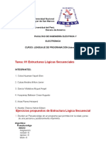 Ejercicios Propuestos de Estructura Lógica Secuencial