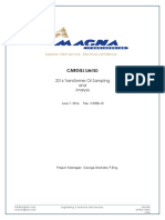 T Transformer Oil Sampling Analysis Report